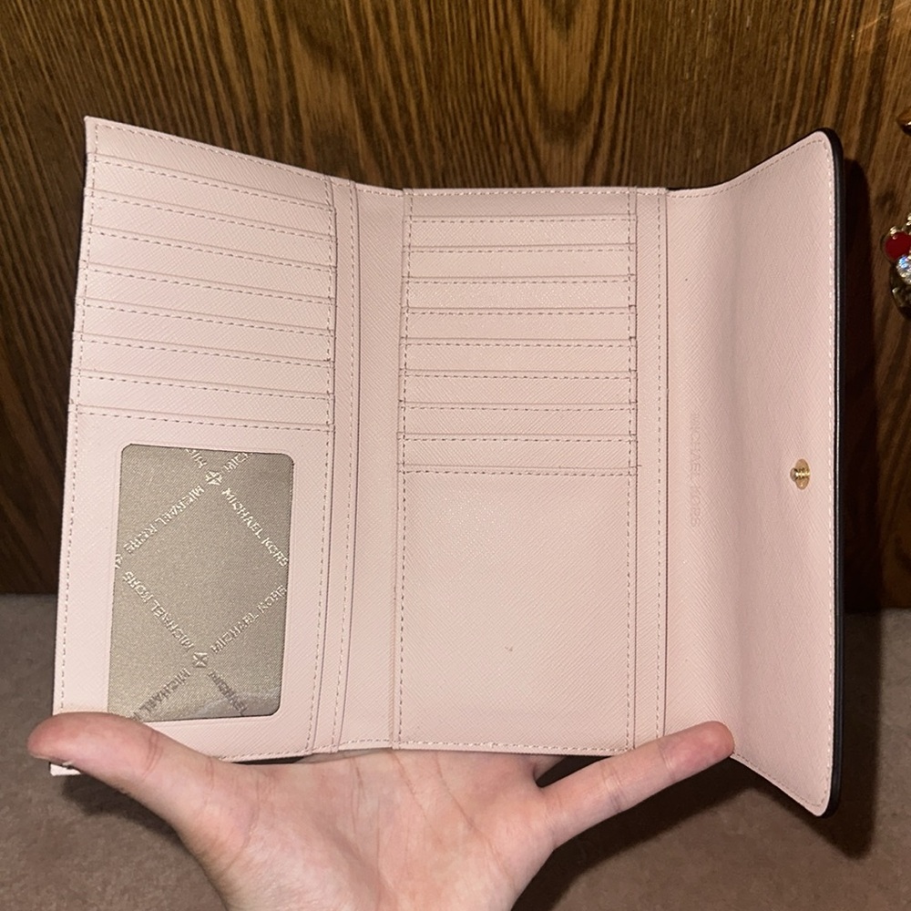 Michael Kors Set Blush Pink Crossbody Bag Wallet Keyholder Keychain - Picture 7 of 14